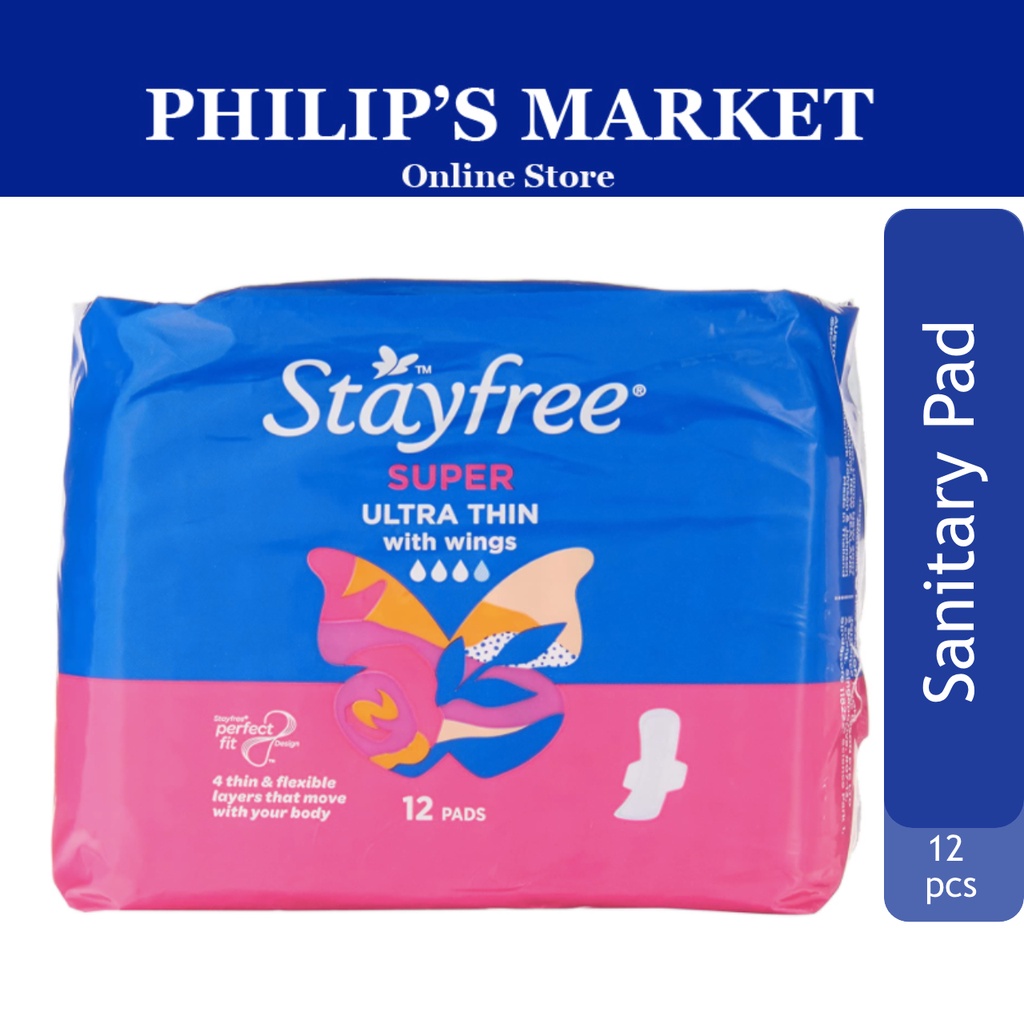 Stayfree Ultra Thin Sanitary Pads Super 12pcs Shopee Singapore
