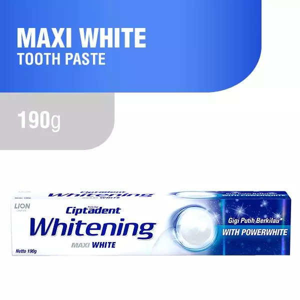 Ciptadent Pasta Gigi Maxi White - Whitening Tube 190 gr x2 - Gambar 2