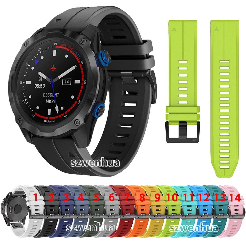 Garmin Descent Mk2i Mk1 Silicone Strap QuickFit Watch Band