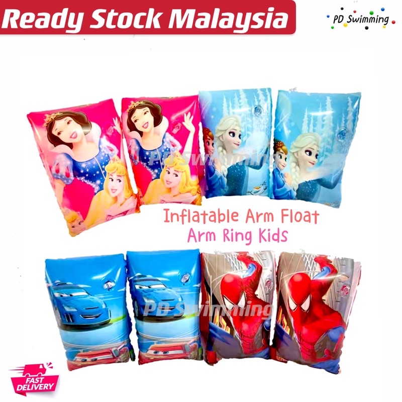 Frozen Cars Spider Man princess cartoon Inflatable Arm Float Arm Ring ...