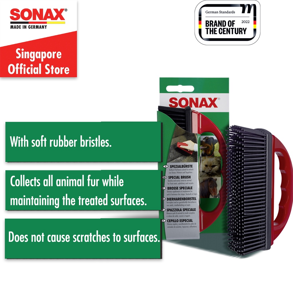 Sonax Special Brush for Pet Fur (Rubber Bristles) Shopee Singapore