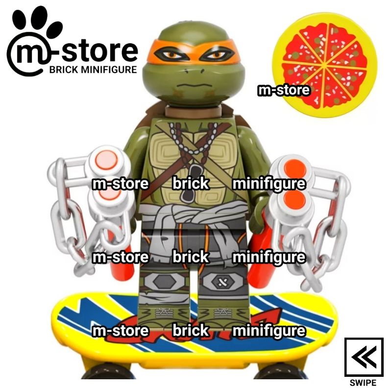 Lego teenage mutant ninja turtles tmnt michelangelo minifigure | Shopee ...