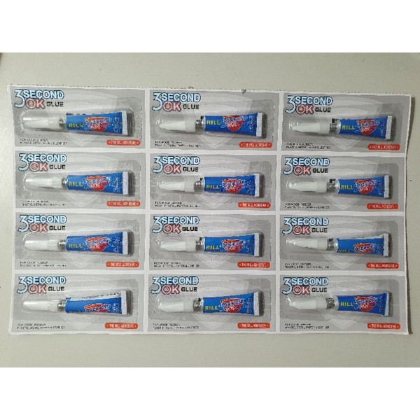 (Bundle Of 12,1) 3 Sec OK Glue RILL Cyanoacrylate Adhesive Super Instant Glue Shopee Singapore