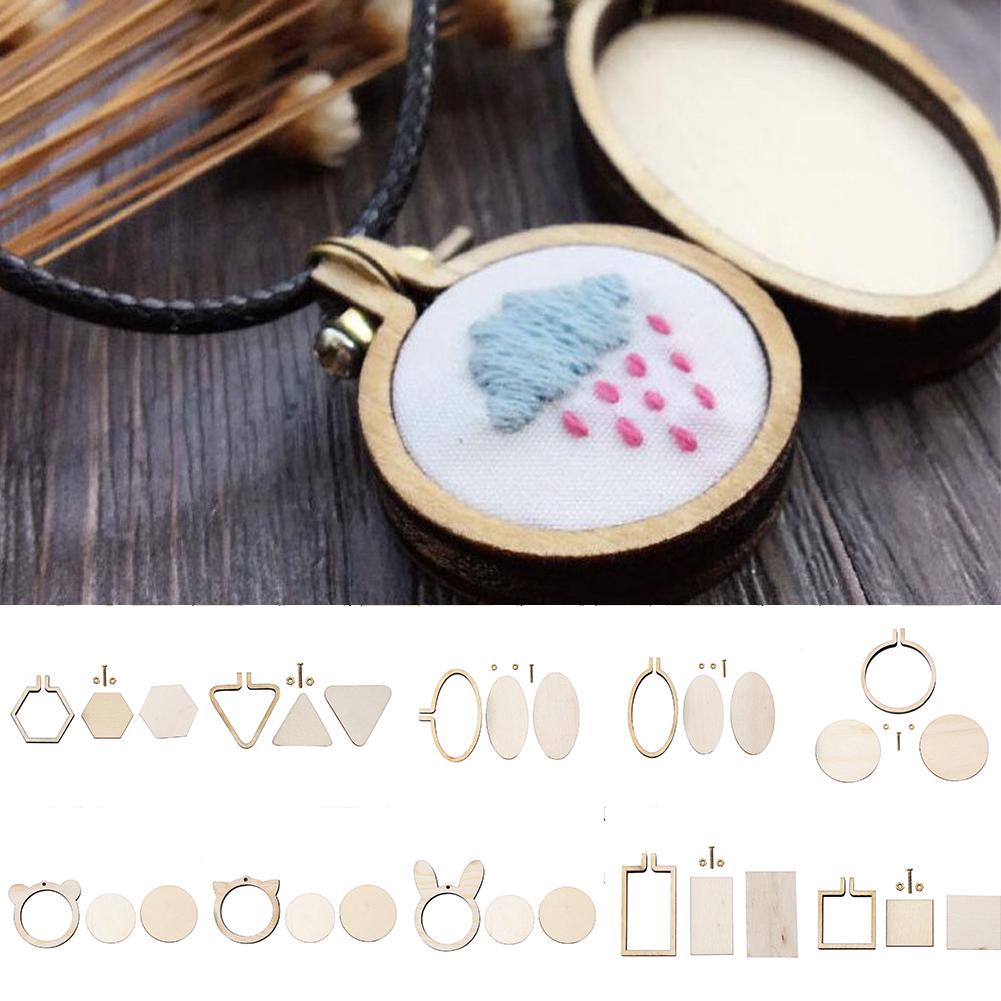 Mini Wood Embroidery Hoop Kit Cross Stitch Hoops Craft Tool