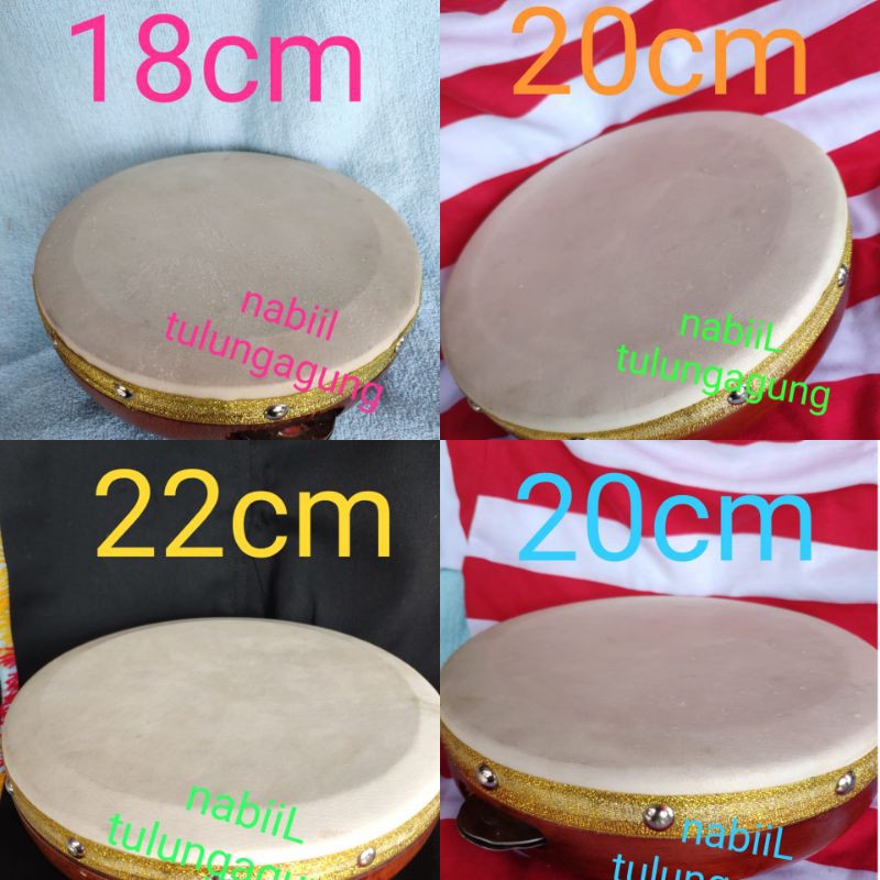 Tambourine musical instrument Hadrah Hadroh 18 20 22cm | Shopee Singapore
