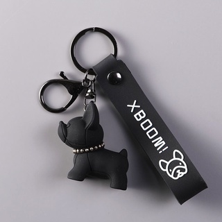 Wholesale French Bulldog Keychain Pu Leather Dog Keychains For Women Bag  Pendant Men's Car Trinket Jewelry, Chain Key Ring Black From China