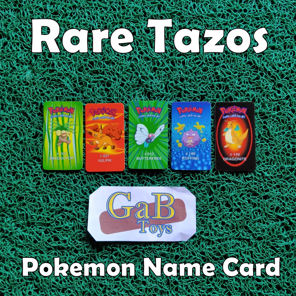 Tazos Name Card Pokemon Pokemon Name Card Rare Step Old School