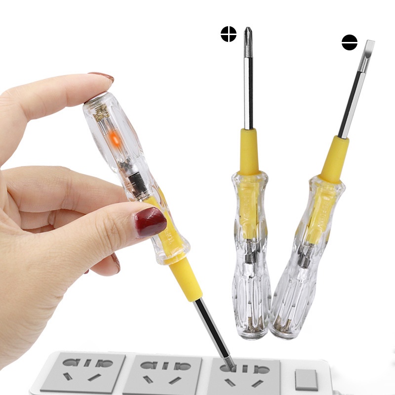 100-500V LED Electric Test Tester Pen Screwdriver Multifunctional Household Test Pencil Voltage Detector Probe