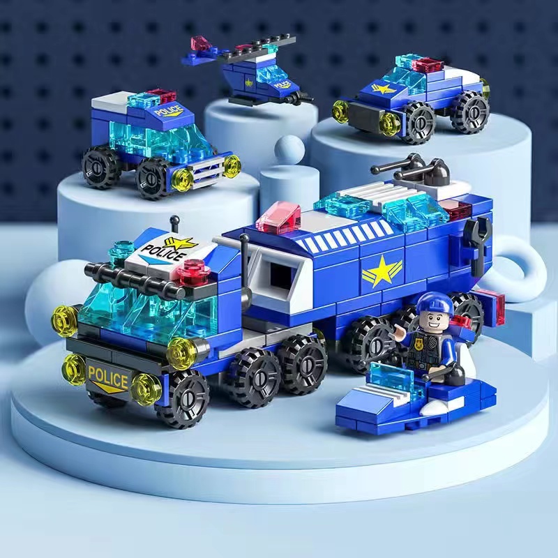 6 in 1 LEGO Building Block SWAT Police Building Blocks 147 Pcs Bricks Educational Toys For Kids