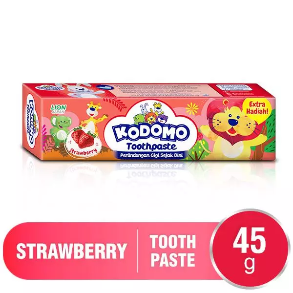 Kodomo Pasta Gigi Strawberry Tube 45 gr x2 - Gambar 2