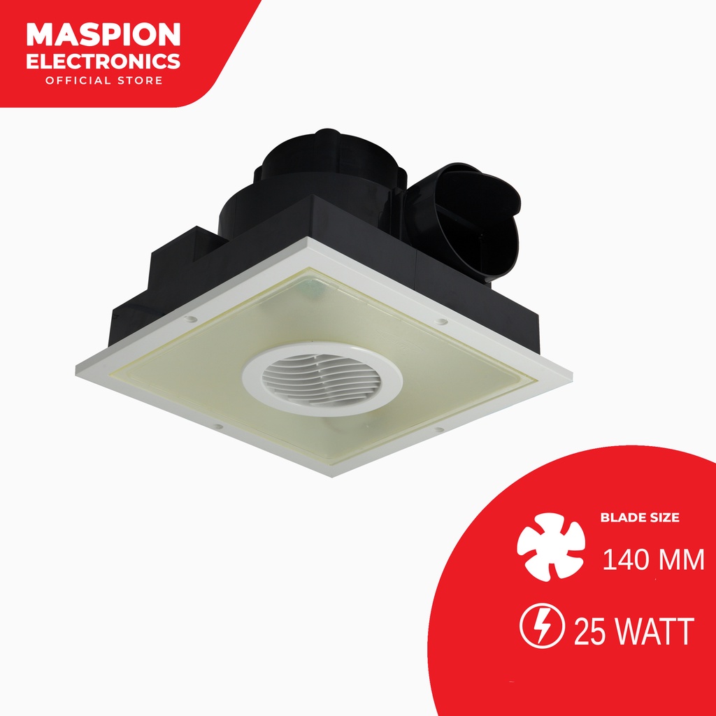 Maspion Ventilating Exhaust Fan + Fitting Lampu 140 mm MV-1401 L - Gambar 2