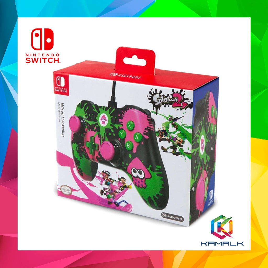 Nintendo Switch PowerA Wired Controller Splatoon 2 Edition + 1 Week ...