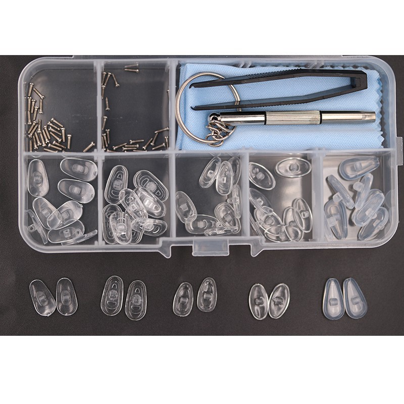 Eyeglass Nose Pads Anti-slip Soft Silicone Air Chamber Screw-in