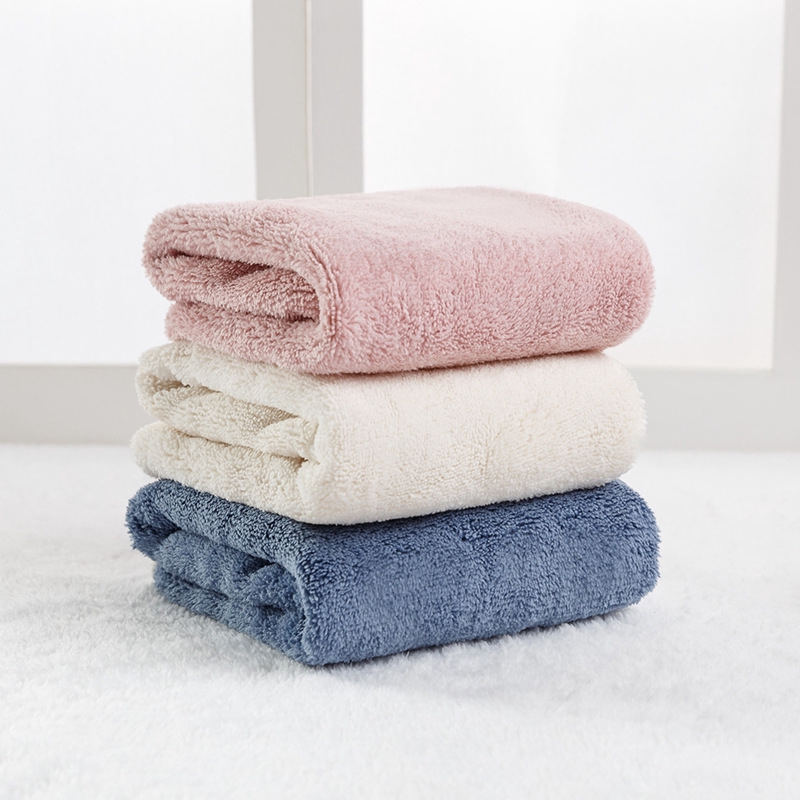 34*38cm Doublesided coral velvet microfiber face towel Hand towel