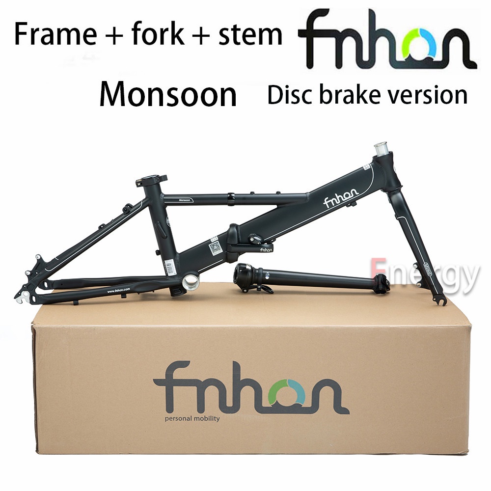 FNHON Monsoon Bicycle Frame Disc Brake Version Type Disc Brake Version Limited Edition Bicycle Parts Aluminum Alloy 20 inch Frame Compatible with 406