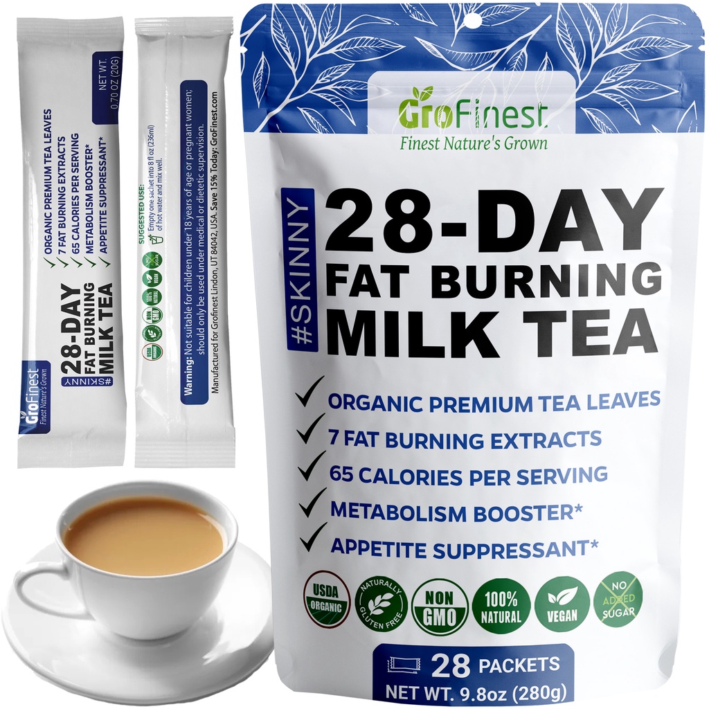 28 Day Fat Burning Milk Tea - Skinny Slimming Keto Diet Weight Loss ...