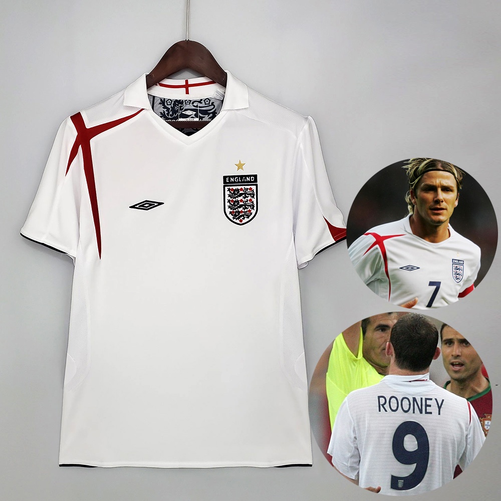 2006 England Home Retro Football Jersey Classics Jersey | Shopee Singapore