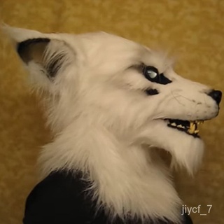 Halloween cosplay animal Wolf dog mask animal furry mask cute furry head  cover
