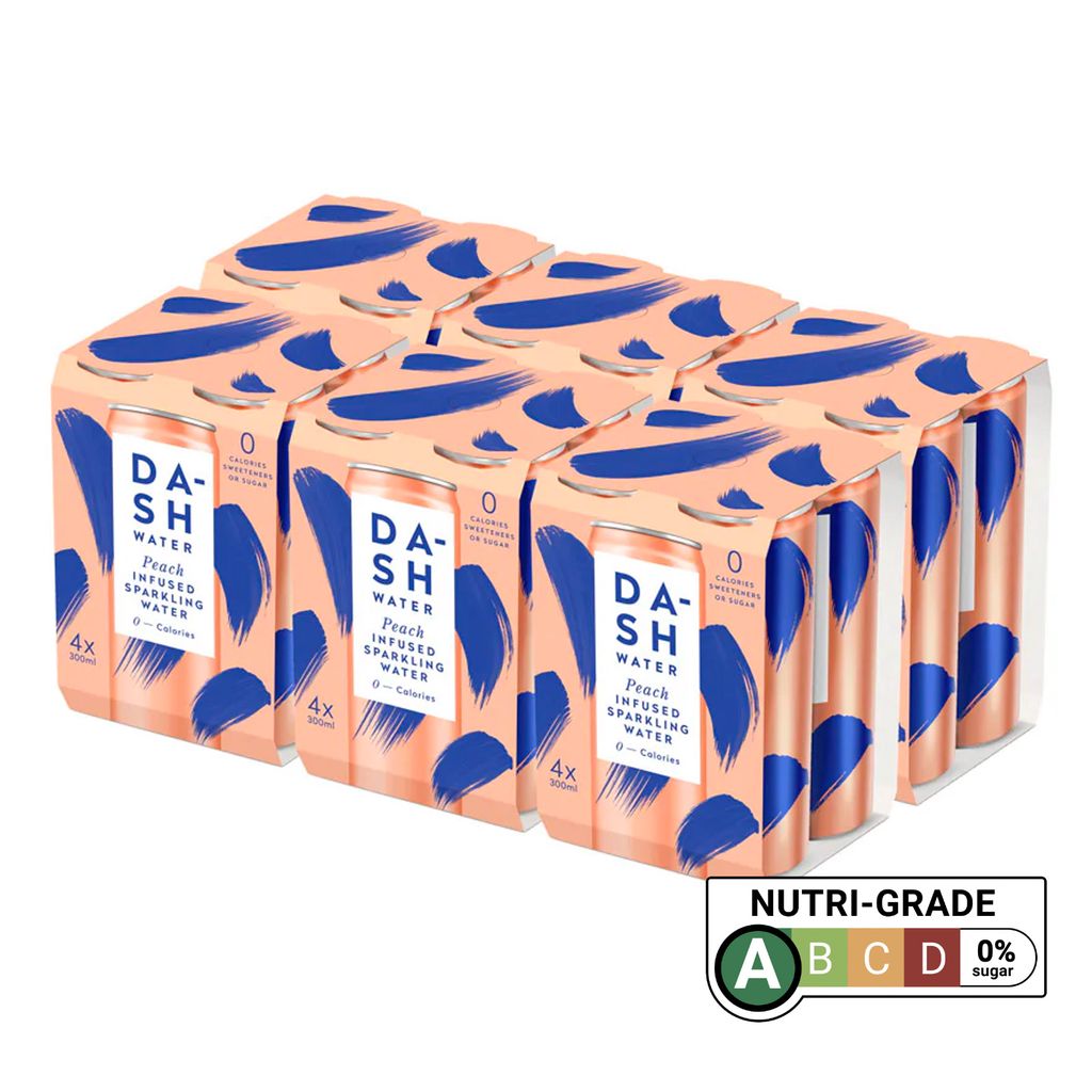Dash Water Peach Infused Sparkling Water 24 x 300 ml Shopee Singapore