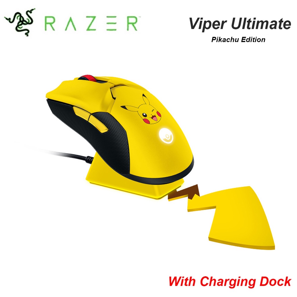 Original Razer Viper Ultimate with Charging Dock - Pikachu Edition