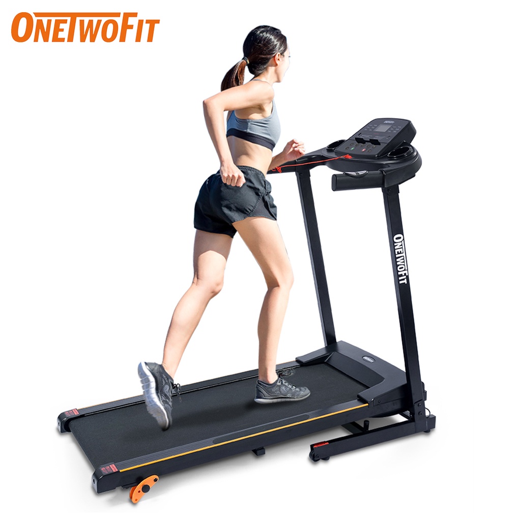 OneTwoFit Foldable 2.5HP Treadmill 12km h Incline Running Walking