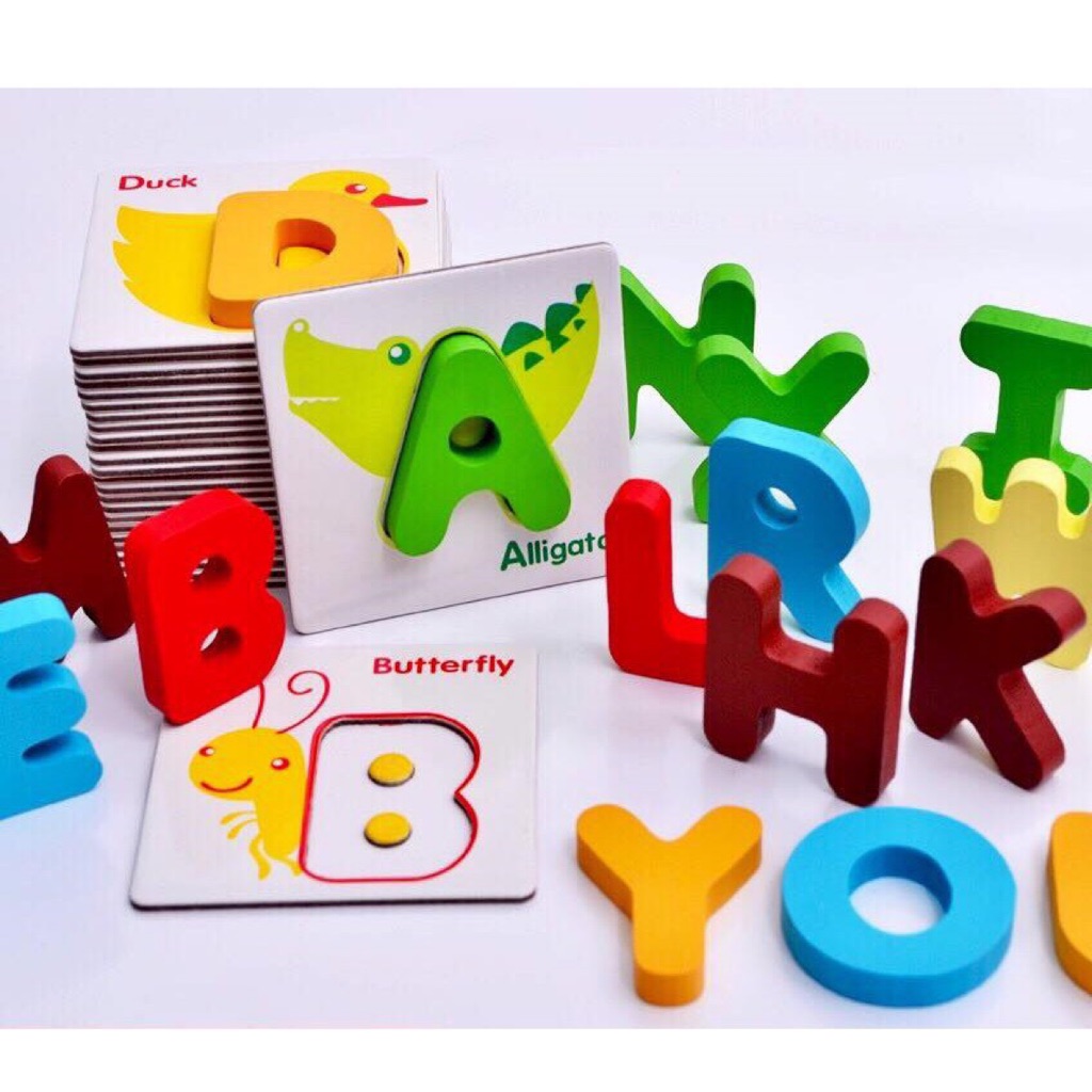 Wooden Alphabet Letter Cards / Wooden Number Set/ ABC British Card ...