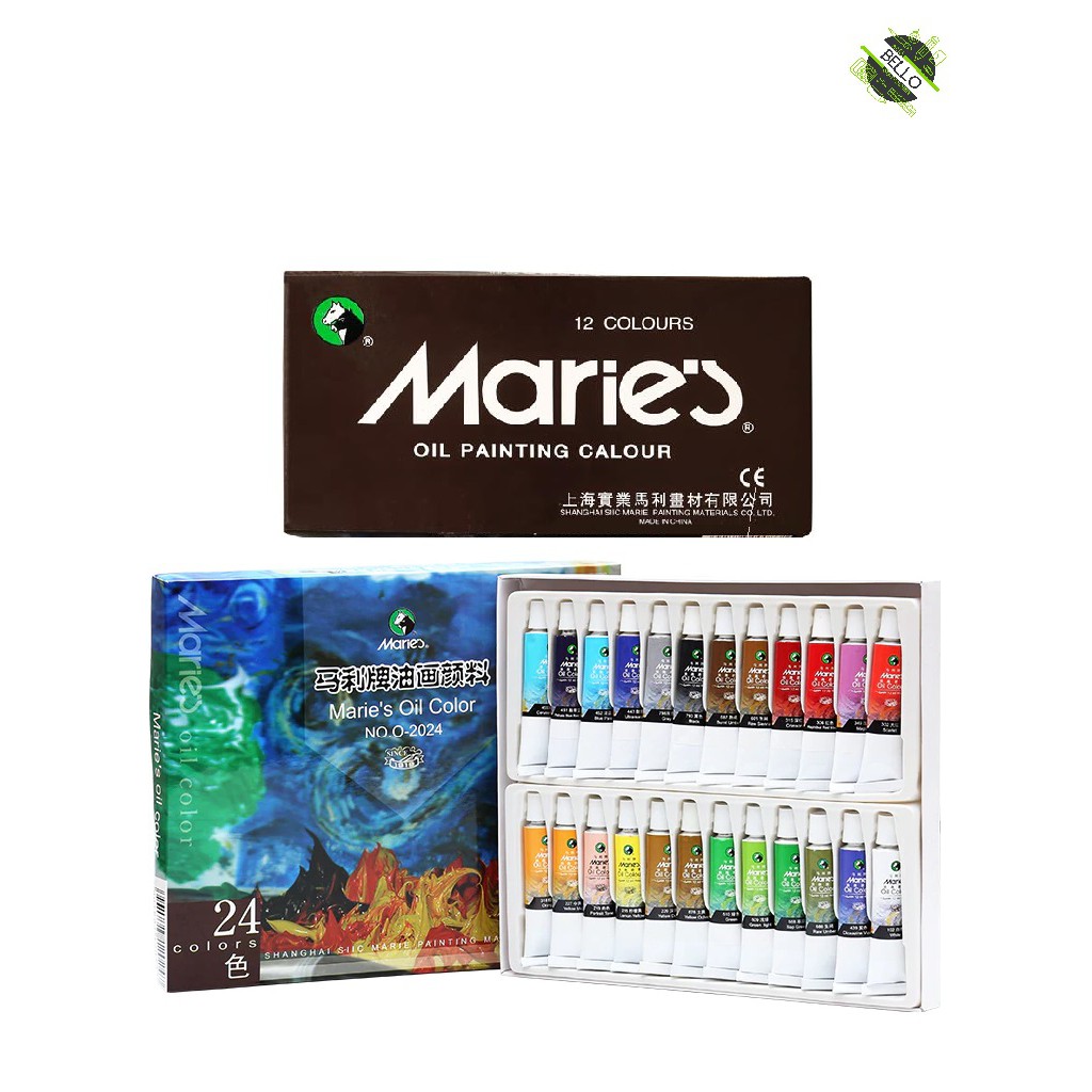 Marie's Oil Painting Colour Set Of 12/24col (12ml) | Shopee Singapore