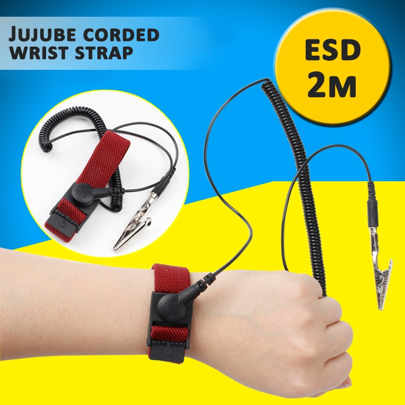 1.8m Antistatic Anti Static ESD Wristband Wrist Strap Cordless Wireless
