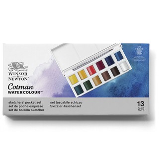 Winsor Newton Watercolor Travel Set Portable 12-color Half-block Luxury  Sketch Special Beginner Hand-painted Art Supplies