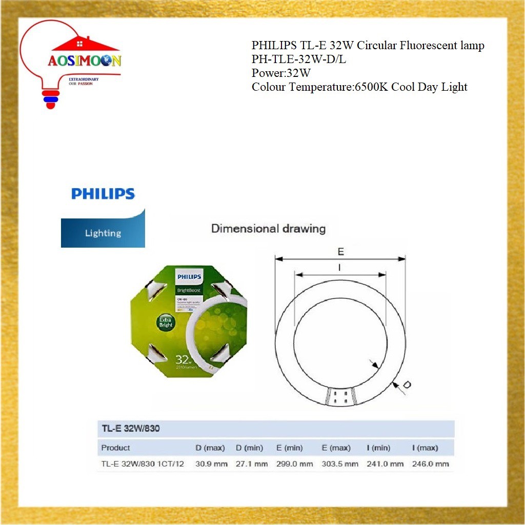 Philips 32w deals circular fluorescent globe