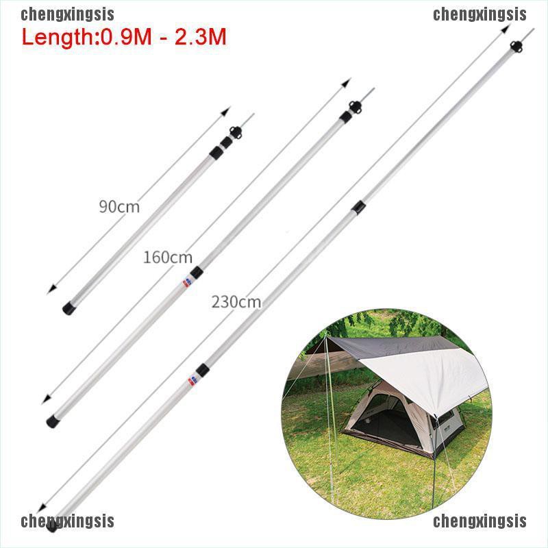 ♥CXJJ♥ Aluminum Beach Camping Rod Tents 0.9 Adjustable 2.2M Pole