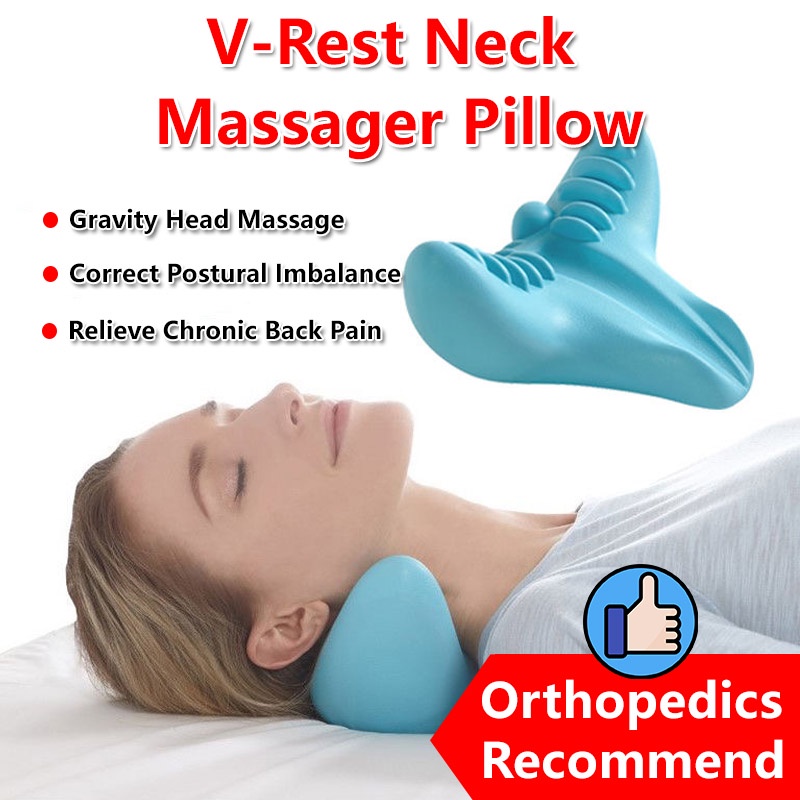 Neck Massager Pillow Neck Stretcher C Shape V Shape Pillow Cervical ...