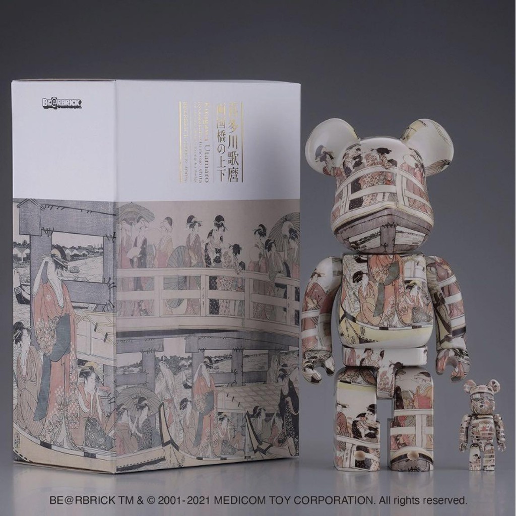 In Stock] BE@RBRICK x Kitagawa Utamaro 100%+400% set 喜多川