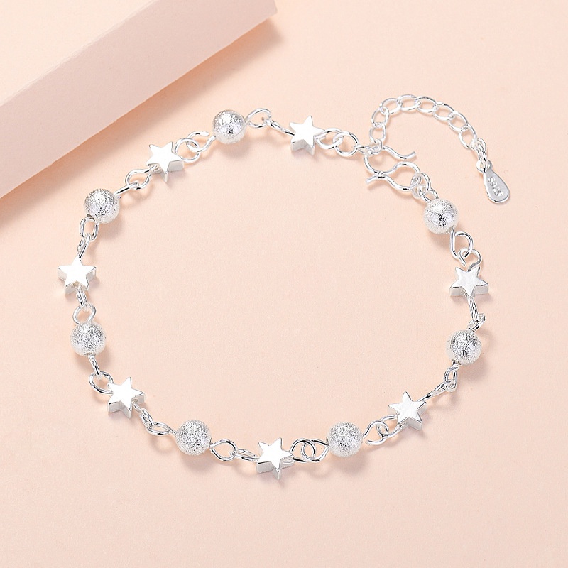 Charmost-Planet bracelet female Korean version student small fresh star bead bracelet ins jewelry silver plated