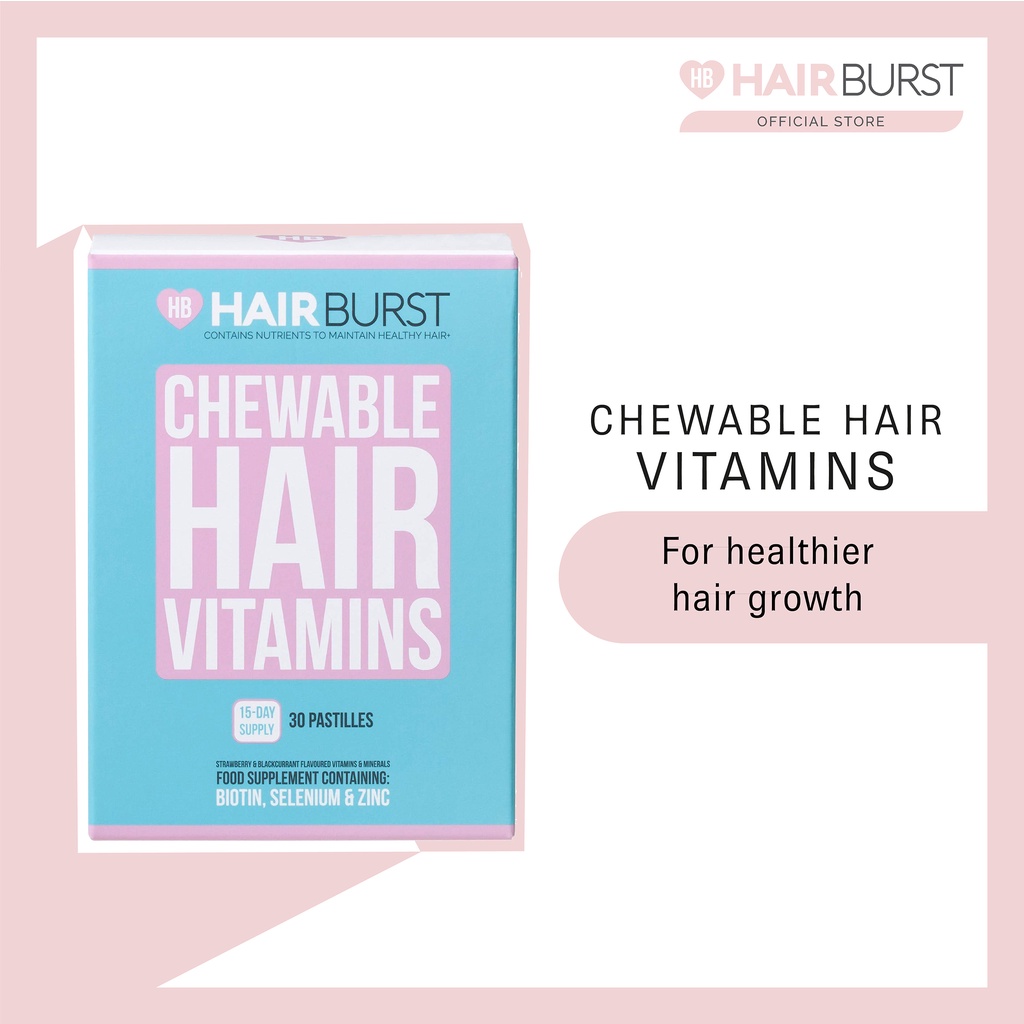 Hairburst Chewable Hair Vitamins (30 gummies) Shopee Singapore
