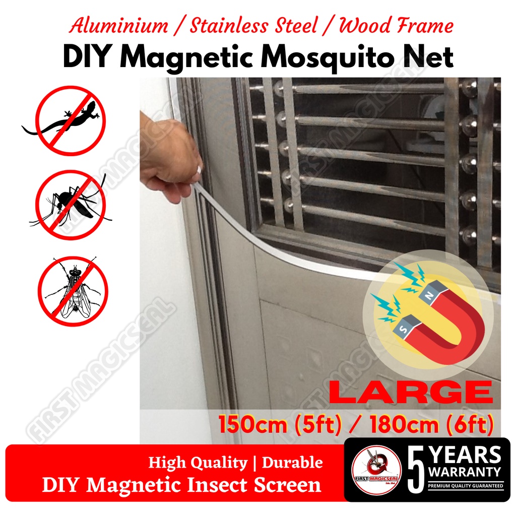 (SG Seller) 1stMagicSeal - Large Size DIY Magnetic Insect Screen (150cm ...