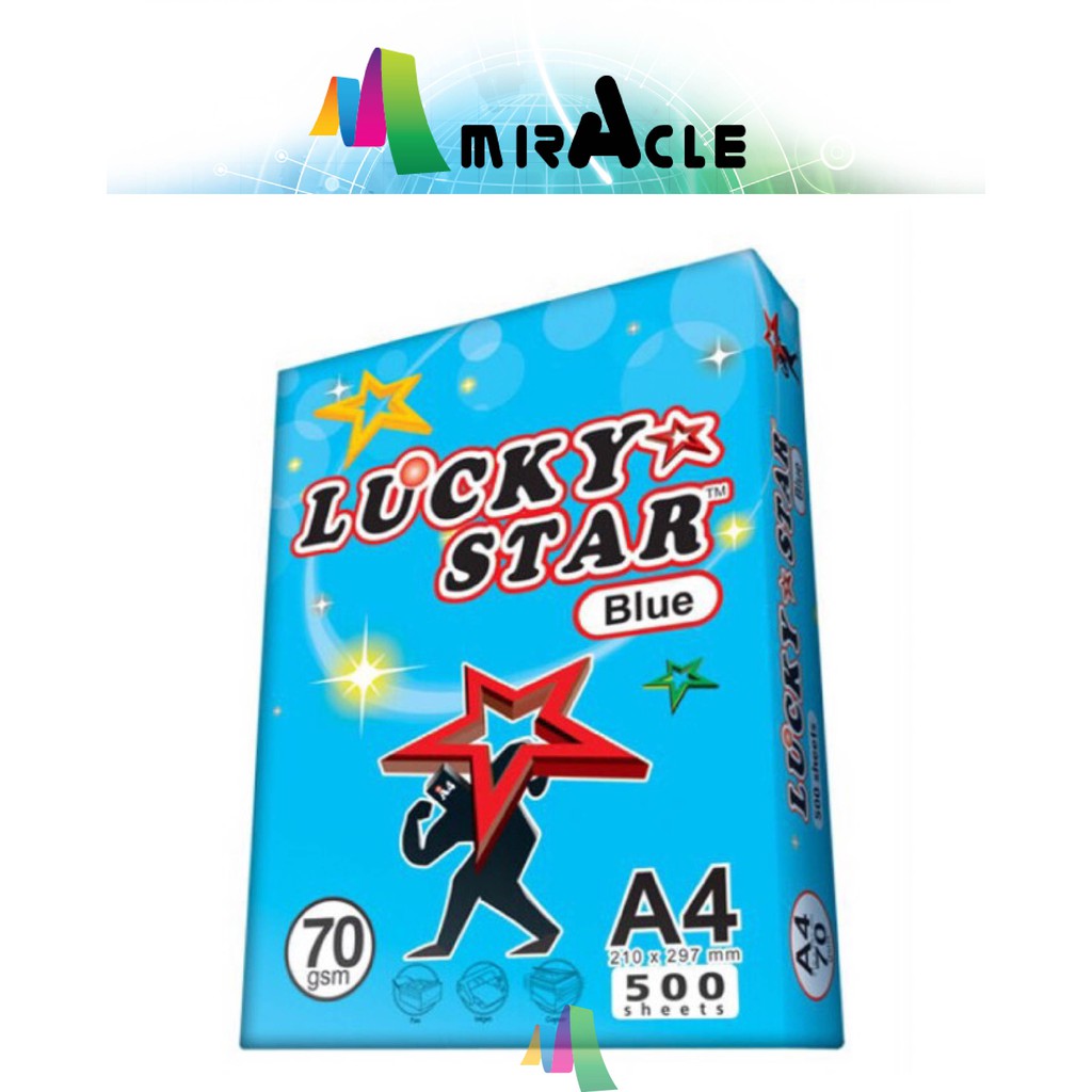 Lucky Star A4 Copier White Colour Paper 70gsm (500 Sheets) | Shopee ...