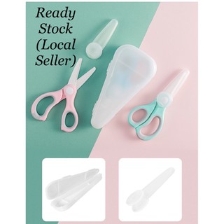 Richell Scissors for Baby Food with Case 1 PC