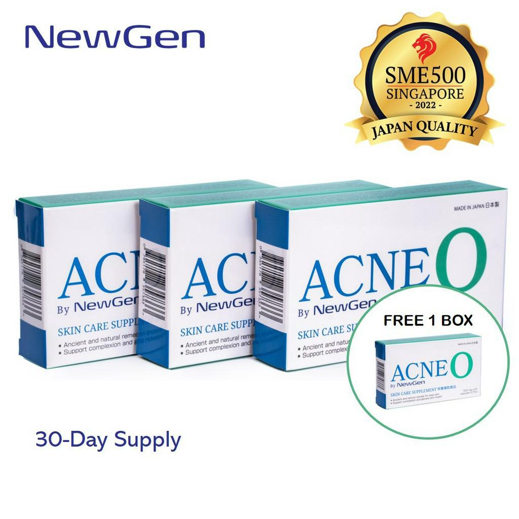 NewGen ACNE O Skin Care Supplement (Bundle of 3 / 30-Day Supply) Soft Capsule Acne Treatment (Free 1 box)