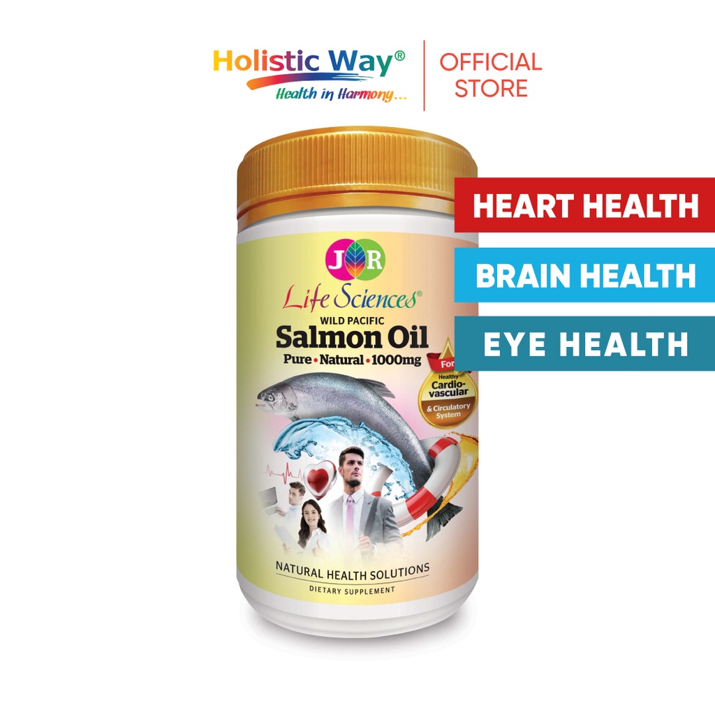 JR Life Sciences Wild Pacific Salmon Oil 1000mg (180 Softgels) Shopee