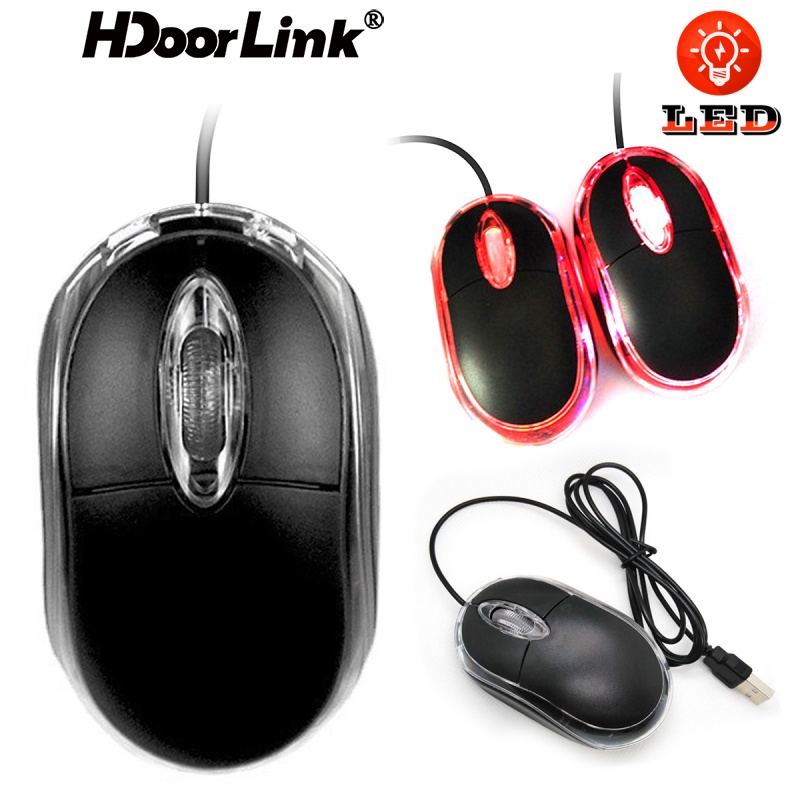HdoorLink Adjustable 3 Buttons Optical Professional Gamer Office Mouse ...