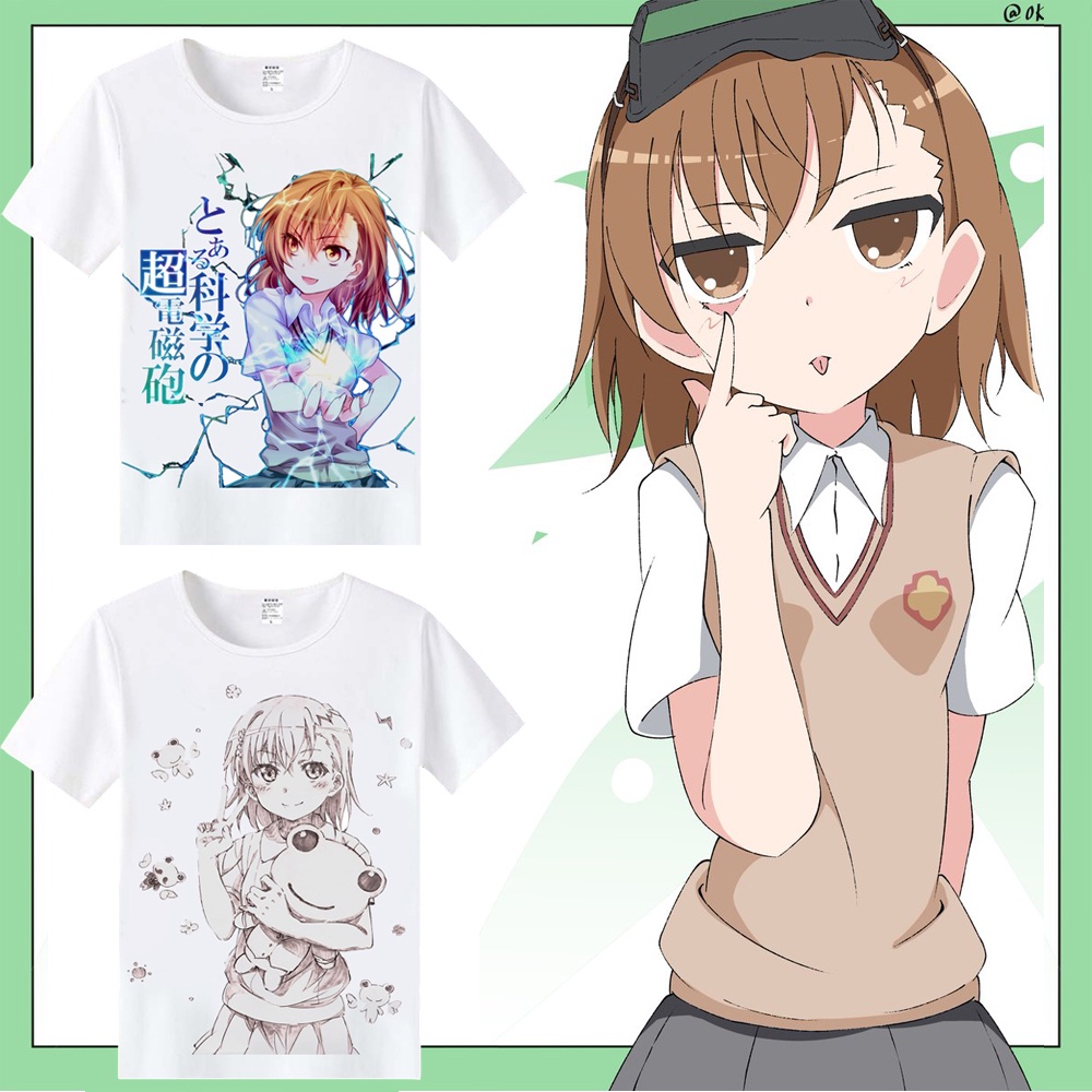 Top Quality Men Clothing A Certain Scientific Railgun Anime T-Shirt Misaka - A Certain Series Shirt Fashion tees