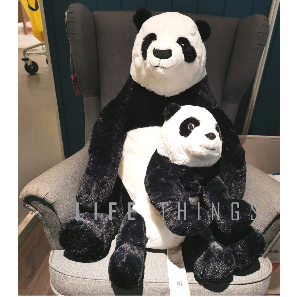 IKEA KRAMIG DJUNGELSKOG Soft toy Mainan lembut white black Panda
