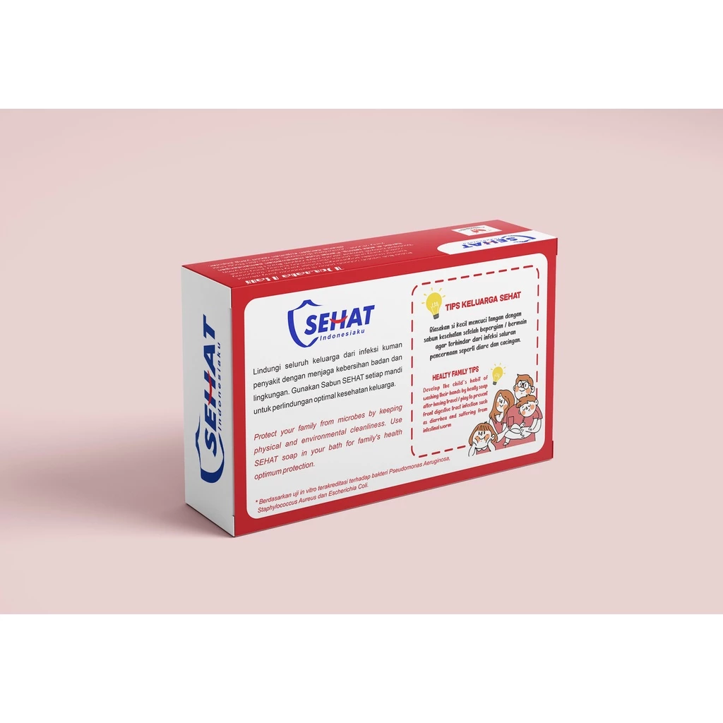 Sehat Perisai 70Gr Sabun Mandi Keluarga Antiseptik 3 Pcs Merah (LOVE) - Gambar 2
