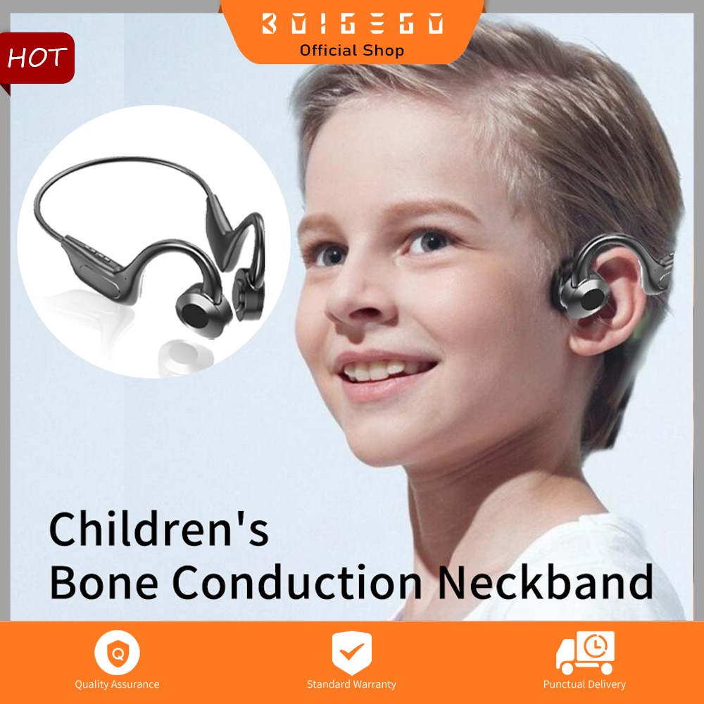 Children Bluetooth Earphone Bone Conduction for Kids Wireless Running Sports Headphones with Mic Waterproof Headset Shopee Singapore