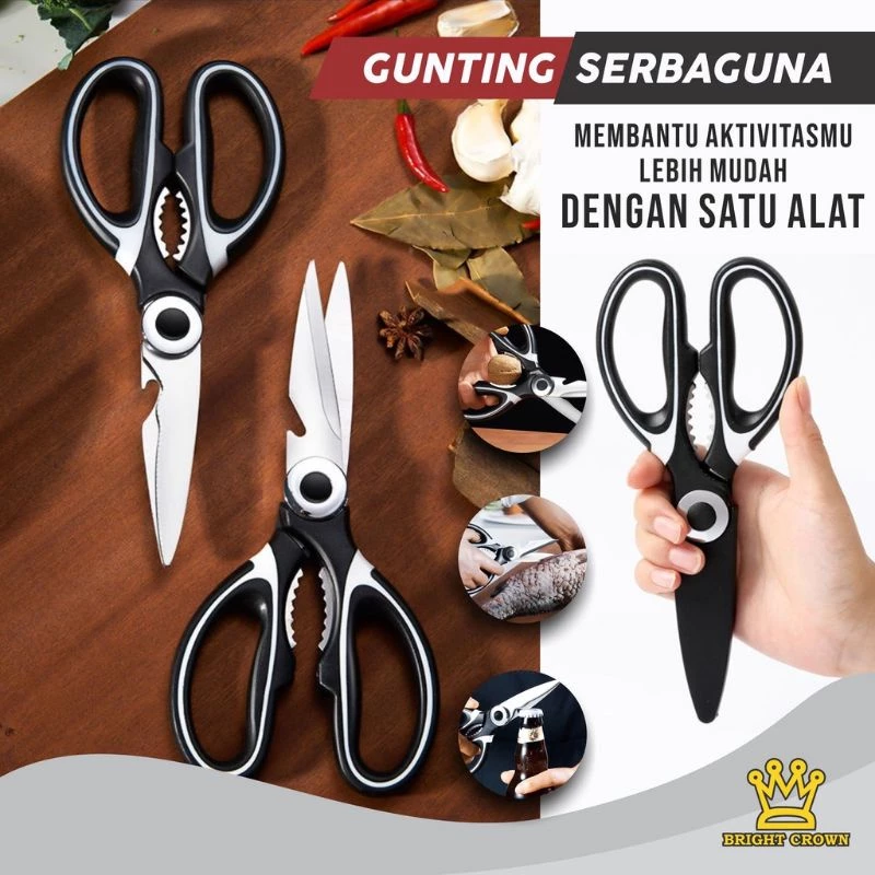 Gunting Dapur Stainless Serbaguna 2mm Daging Ikan - Gambar 2