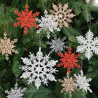 1/10Pcs Acrylic Snowflakes Christmas Ornaments Clear Fake Snow Flakes Xmas  Tree Hanging Pendant New Year Party Home Decorations - AliExpress