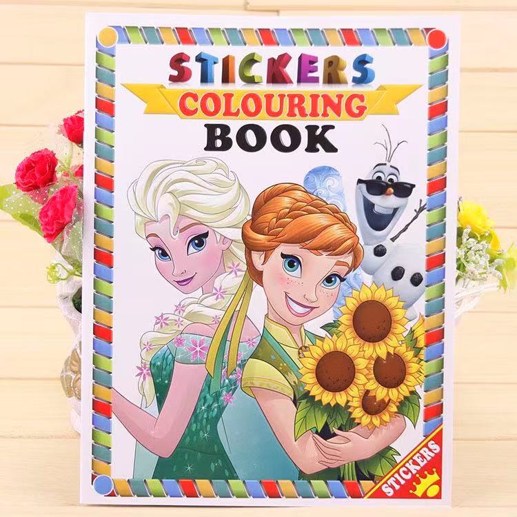 Children Colouring Book A4 Sticker Book 8 Pages For Kids Painting Gift ...