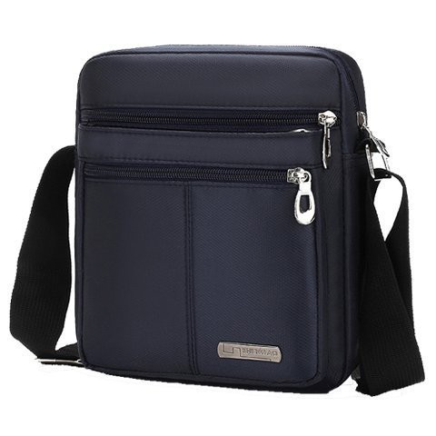 Waterproof Sling Bag Men Shoulder Bag 5 Zippered Pockets Large Capacity ...