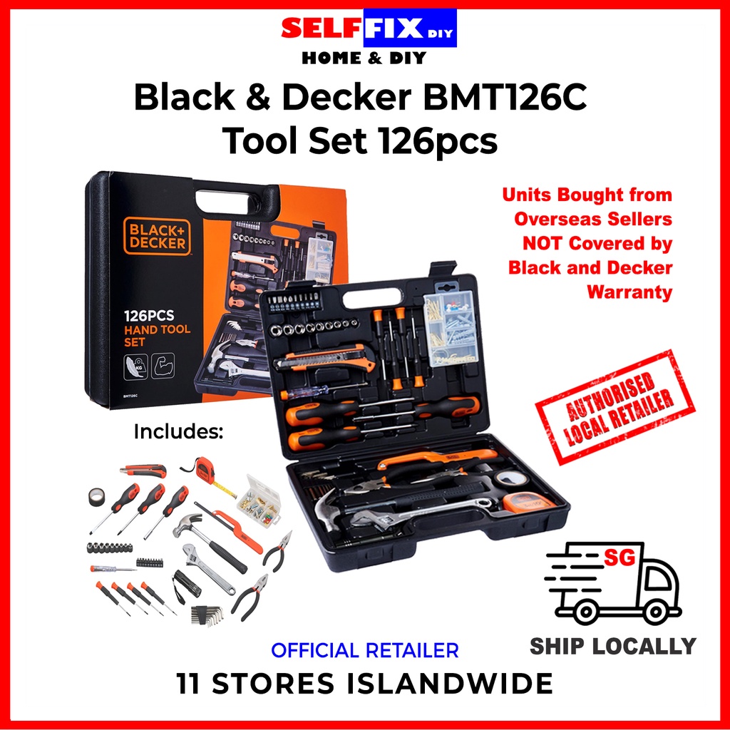 Black & Decker 126pcs Handtool set - BMT126C